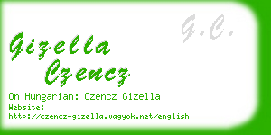 gizella czencz business card